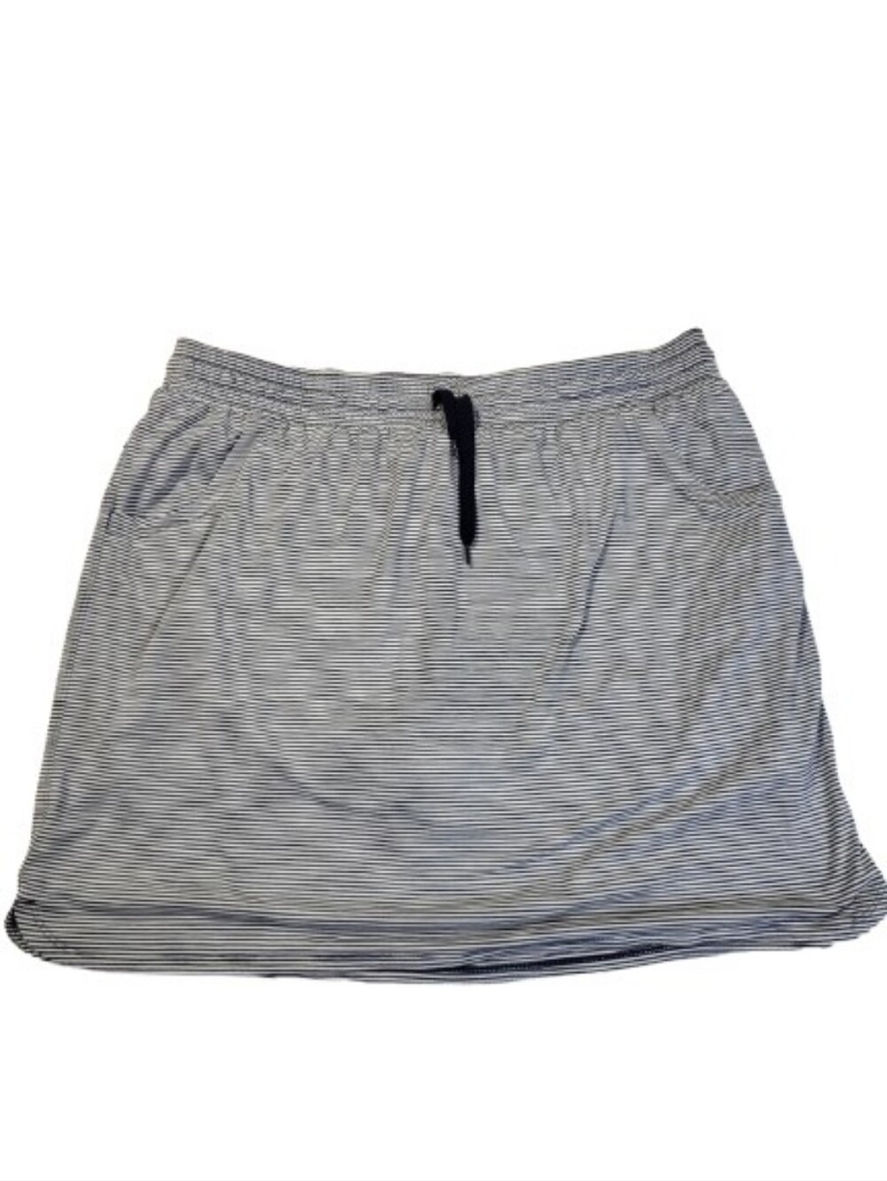 Duluth Trading Co Peir Genius Skort Blue White Stripe Performance Knit Active XL